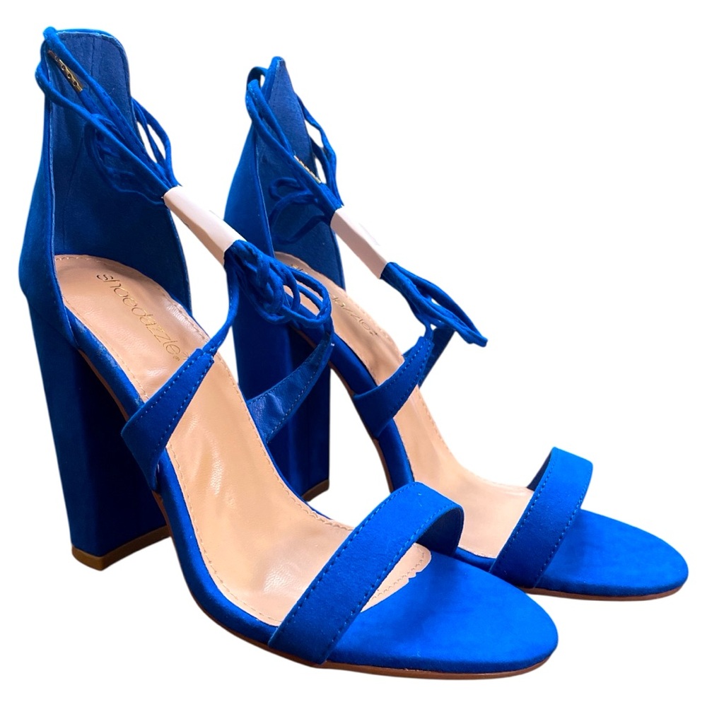 NEW SHOE DAZZLE VIBRANT BLUE HEELS 5.5